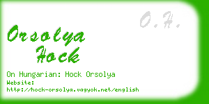 orsolya hock business card
